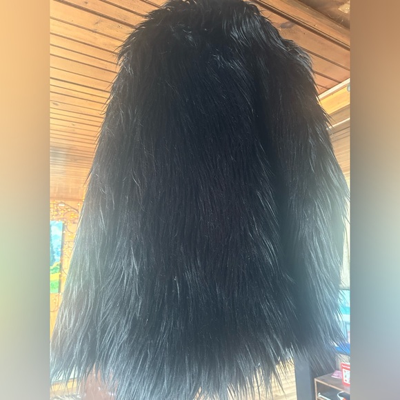 Dolls Kill Midnight Black Faux Fur Teddy Jacket - Picture 11 of 13